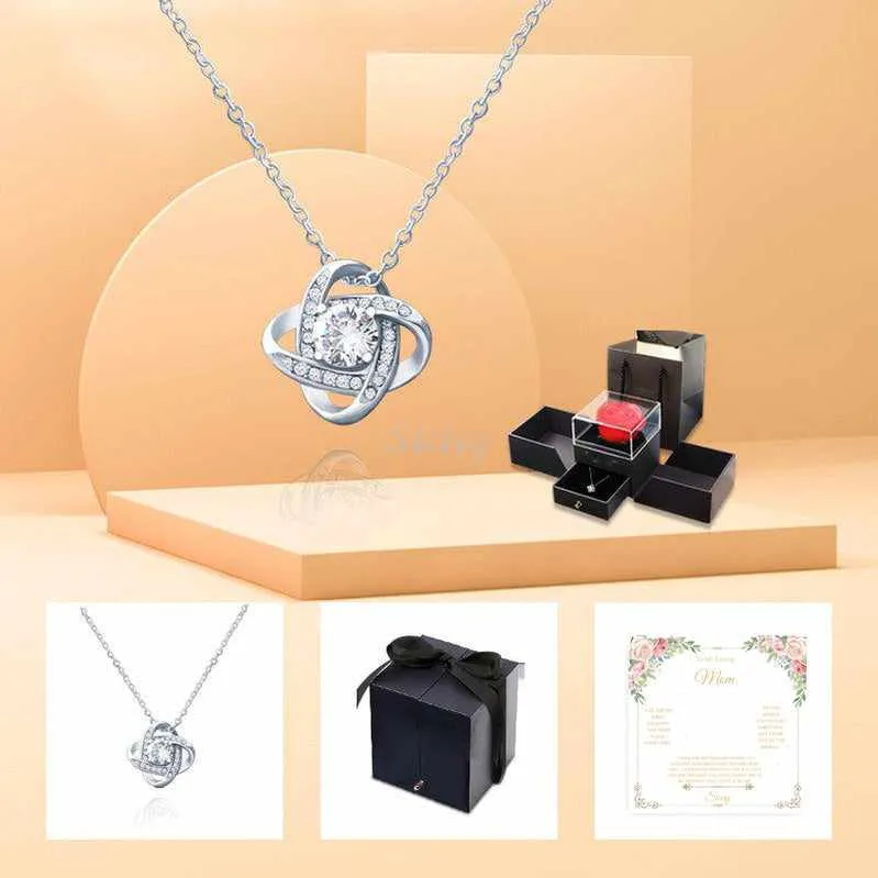 -Siciry To My Loving Mom-Love Heart Necklace-