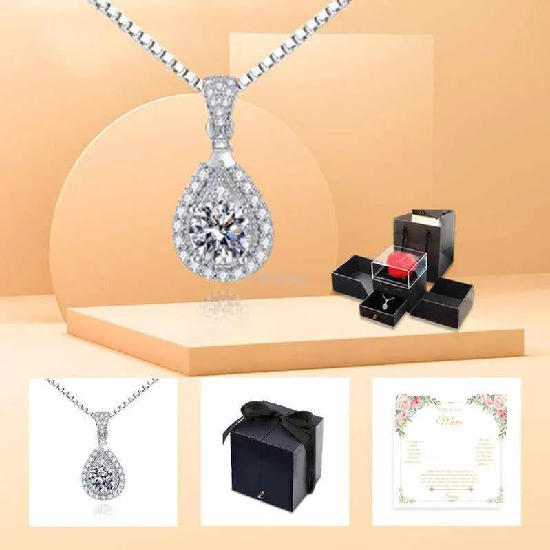 -Siciry To My Loving Mom-Love Heart Necklace-