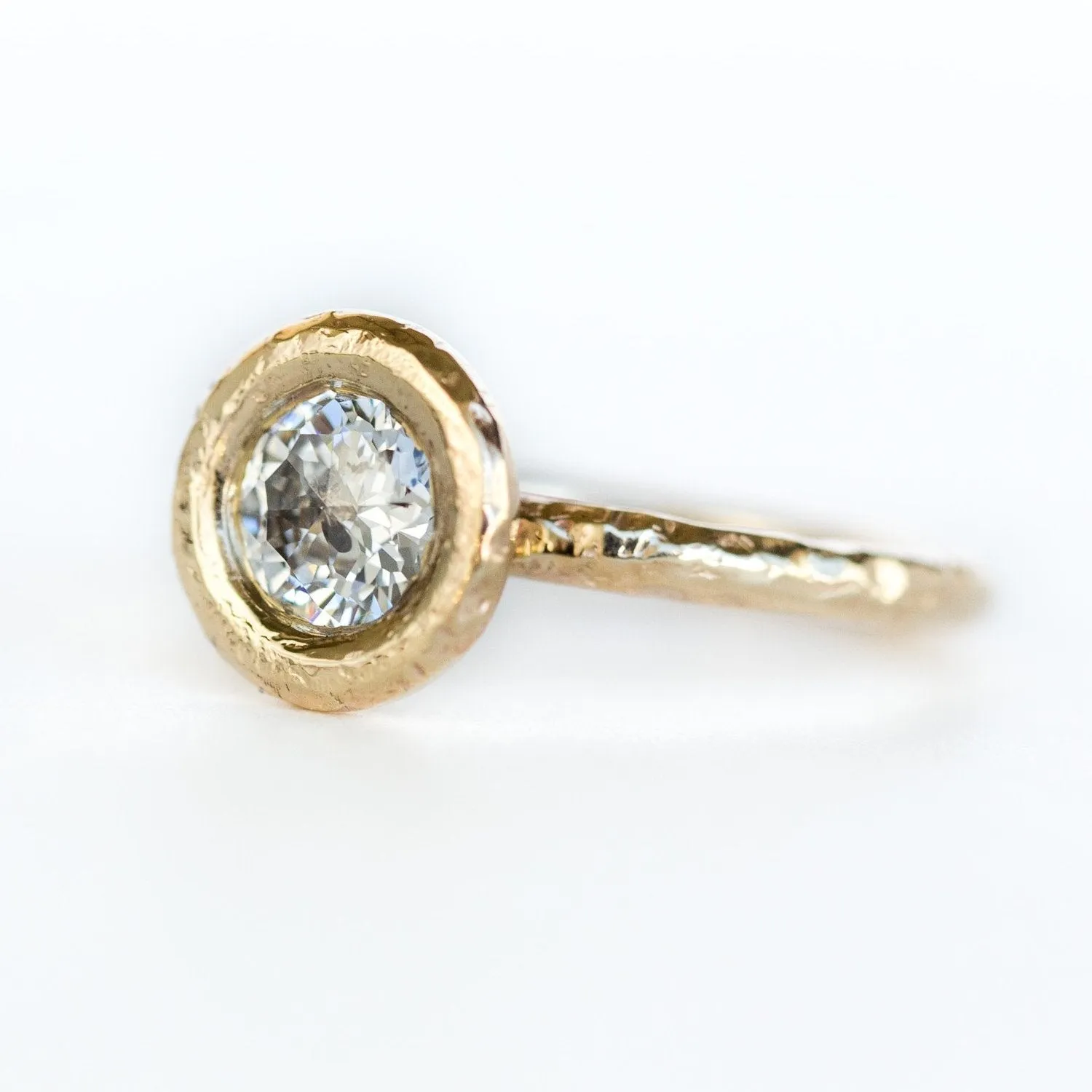 1.03ct Crown Jubilee Diamond Ring in Chunky Yellow Gold Bezel