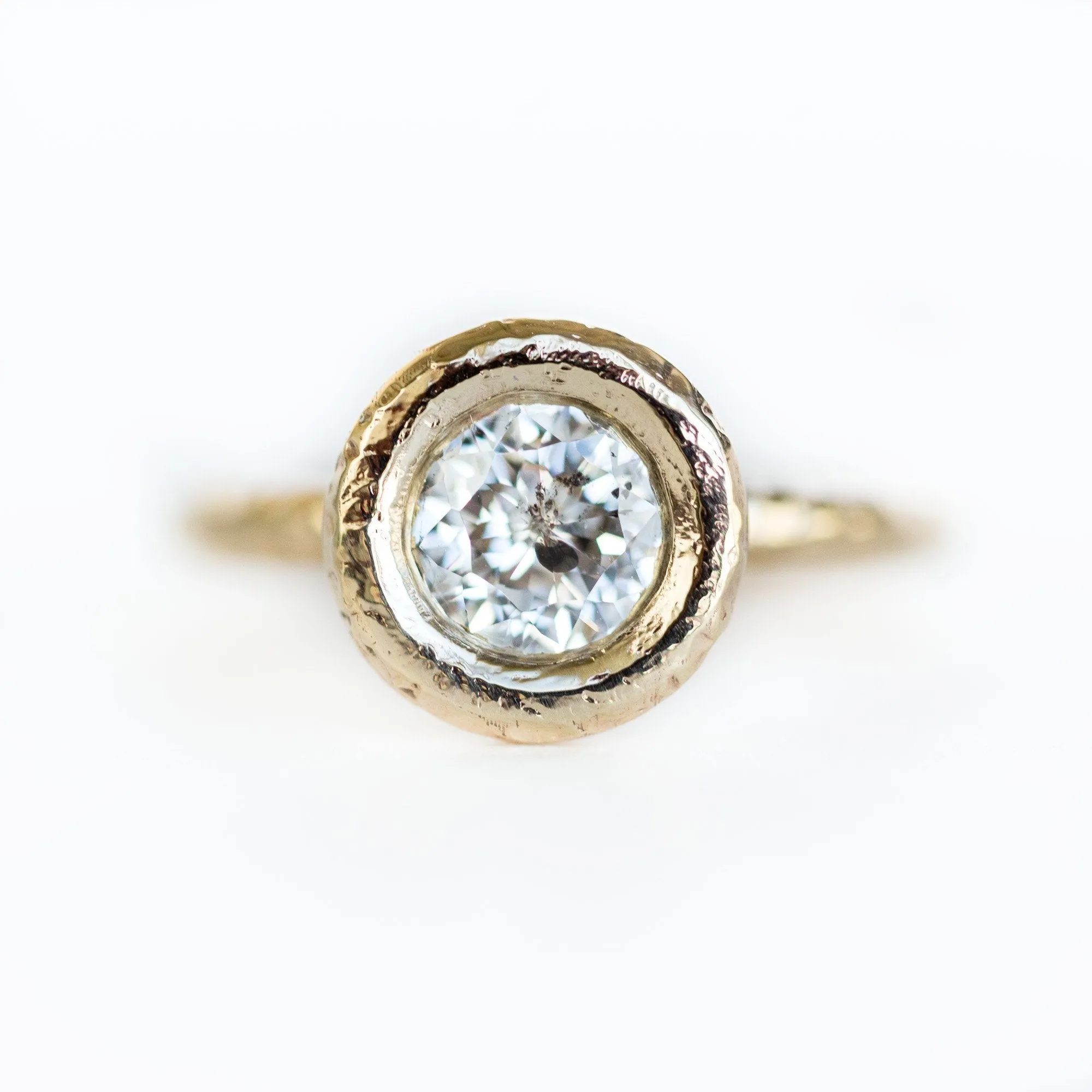 1.03ct Crown Jubilee Diamond Ring in Chunky Yellow Gold Bezel