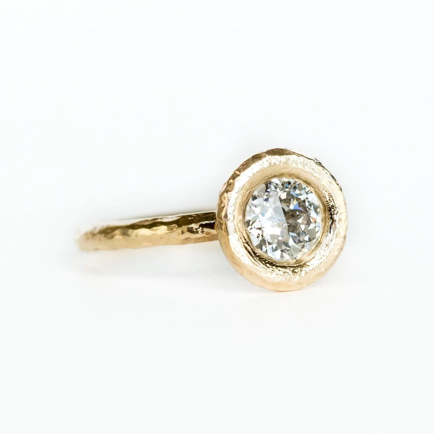 1.03ct Crown Jubilee Diamond Ring in Chunky Yellow Gold Bezel