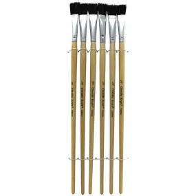 (12 Pk) Black Bristle Easel Brush