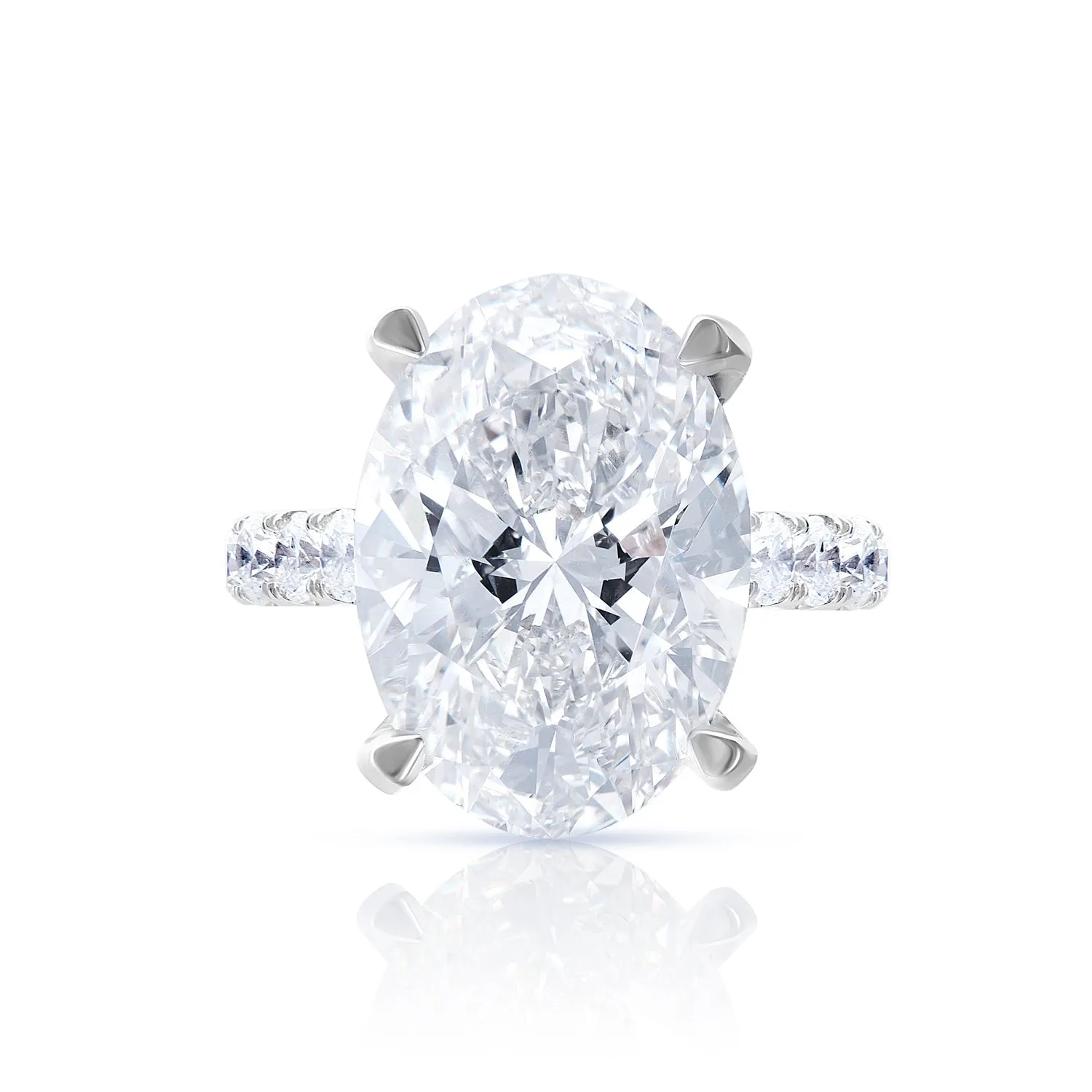 14 Carat Oval Cut Lab Grown Diamond Engagement Ring, IGI Certified.