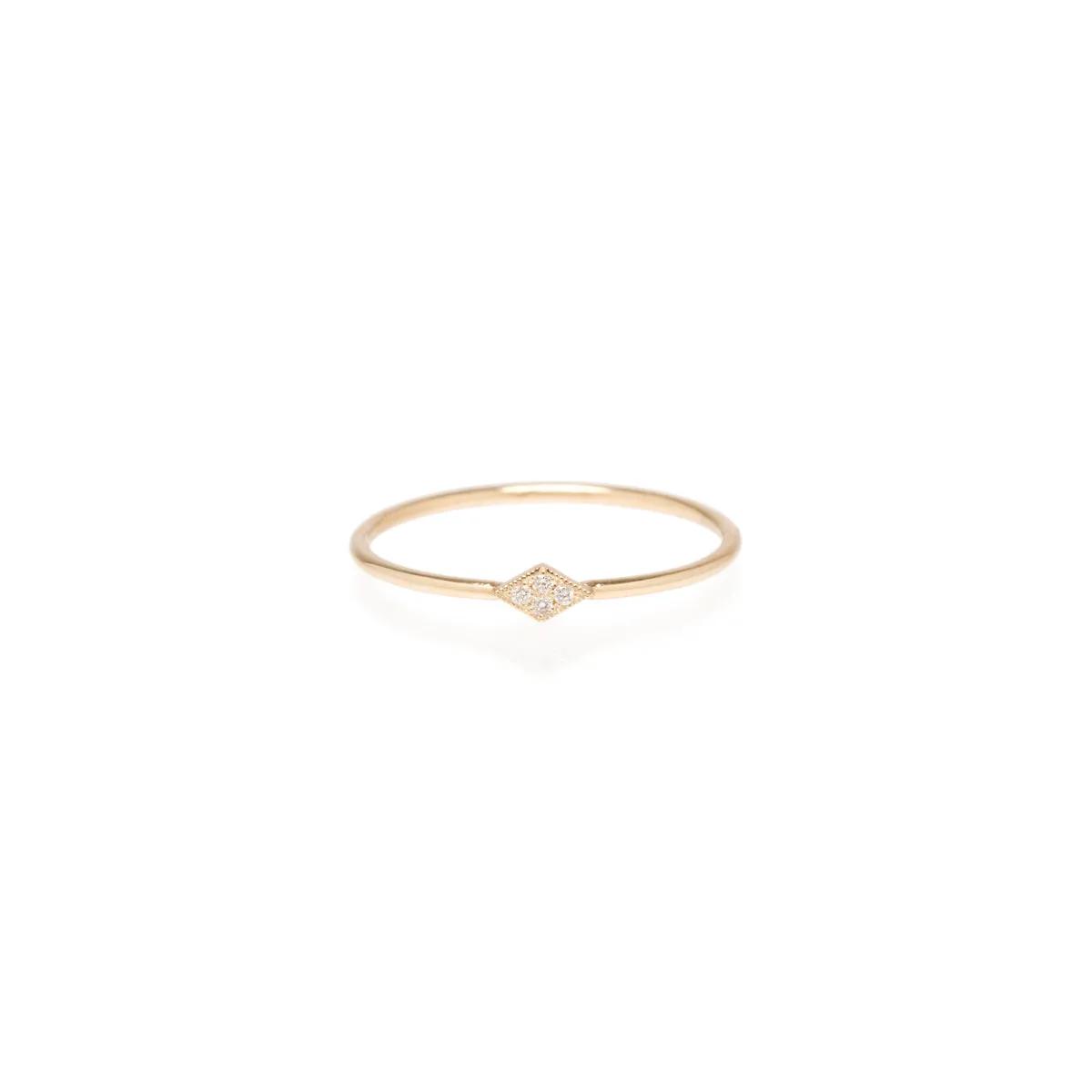 14k Itty Bitty Pavé Diamond Shape Ring - SALE