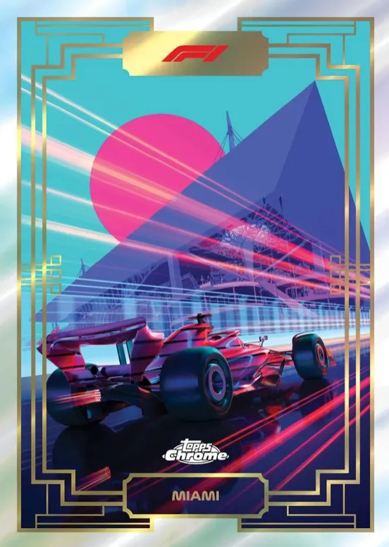 2023 Topps Chrome F1 Formula 1 Racing Hobby Box 20 Packs per Box, 4 Cards per Pack