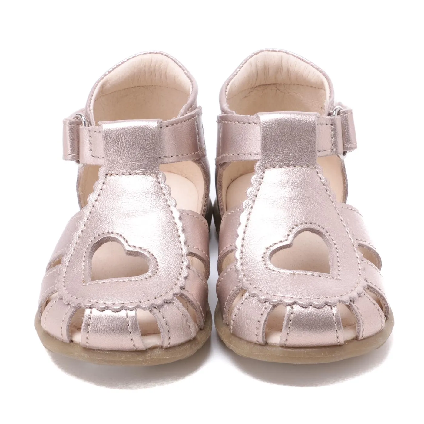 (2183-20 / 2183A-2) Emel shiny heart closed sandals