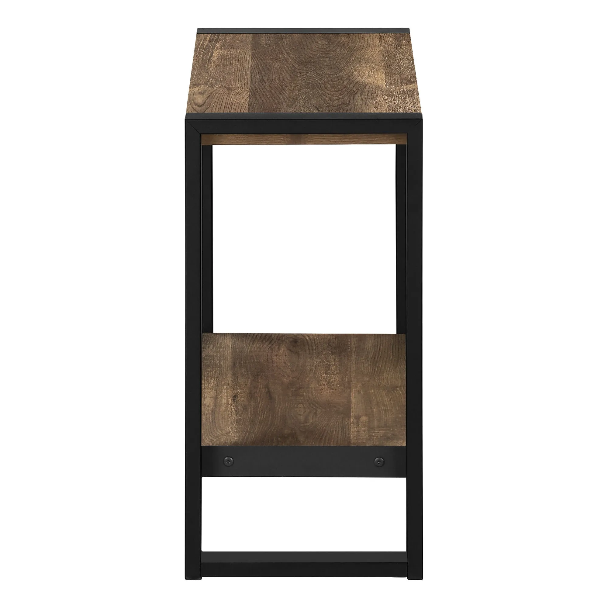 24" Black And Brown End Table With Shelf By Homeroots