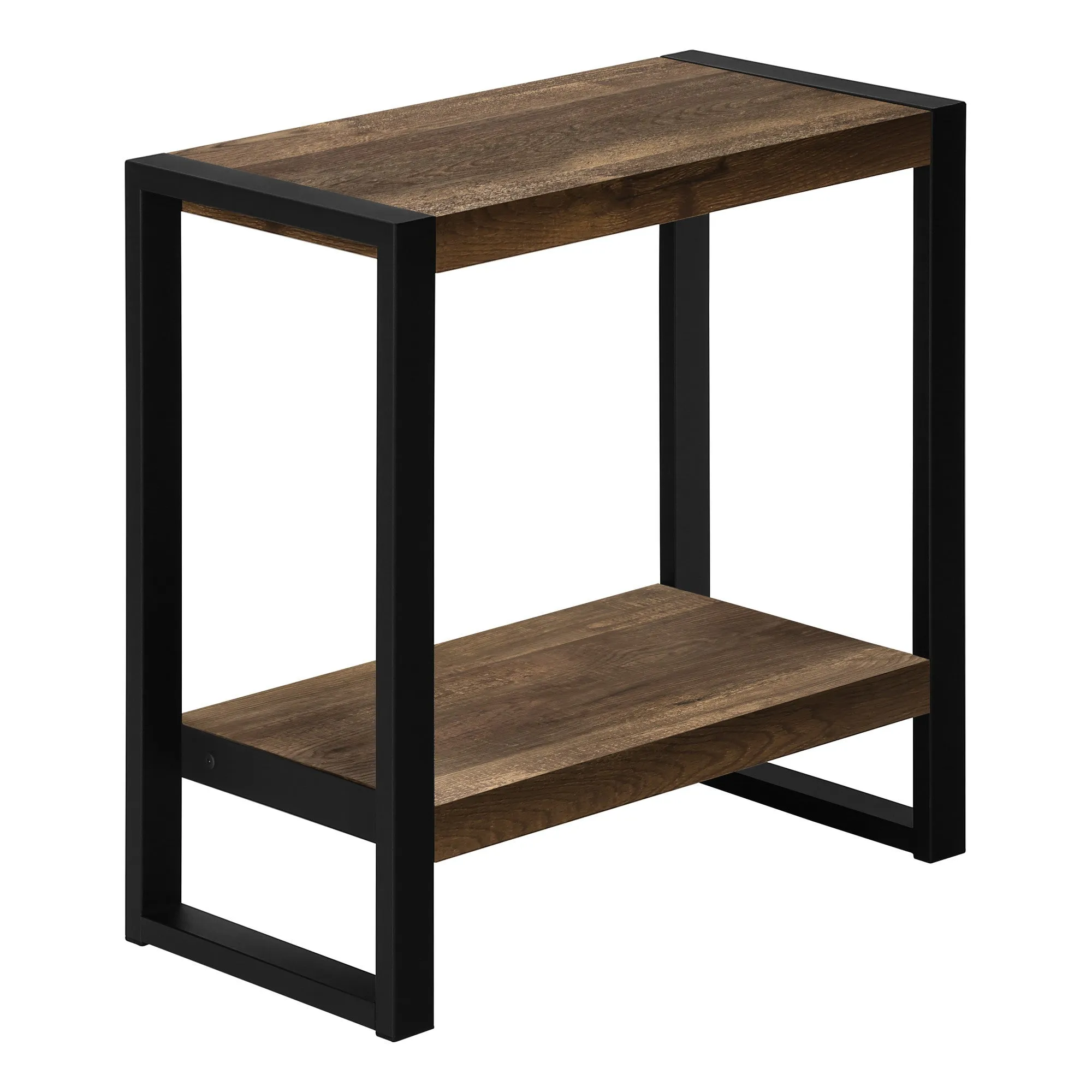 24" Black And Brown End Table With Shelf By Homeroots