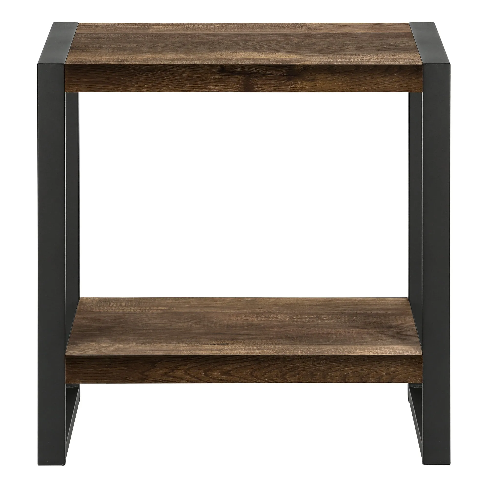 24" Black And Brown End Table With Shelf By Homeroots