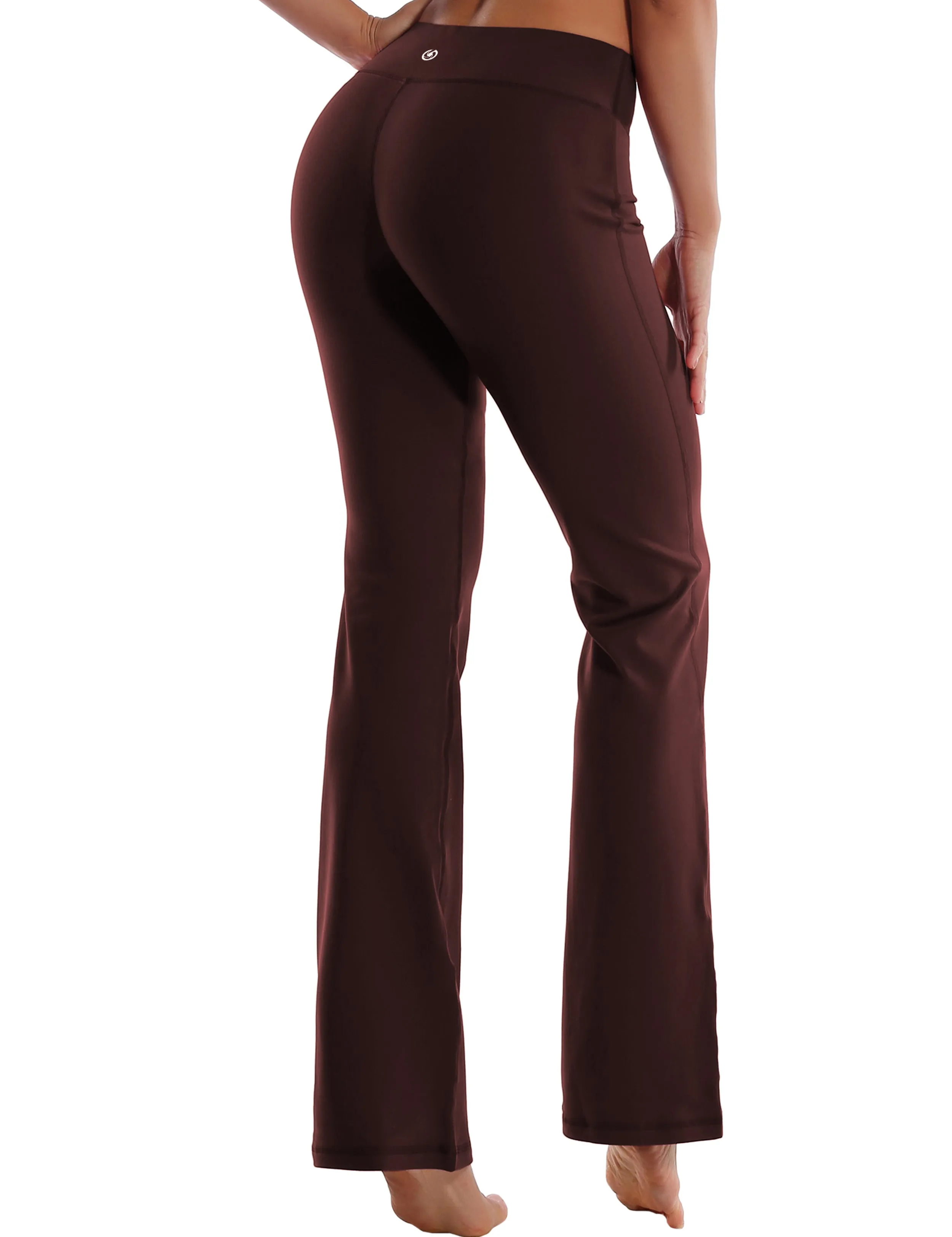 29" 31" 33" 35" Cotton Nylon Bootcut Leggings mahoganymaroon