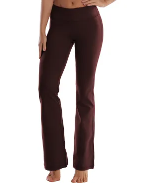 29" 31" 33" 35" Cotton Nylon Bootcut Leggings mahoganymaroon