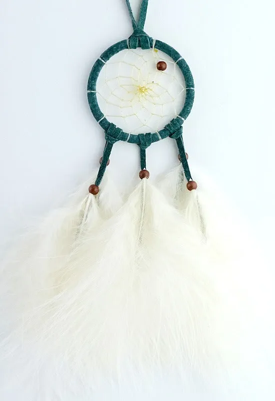 2" Natural Dream catcher w/ 6 Feathers