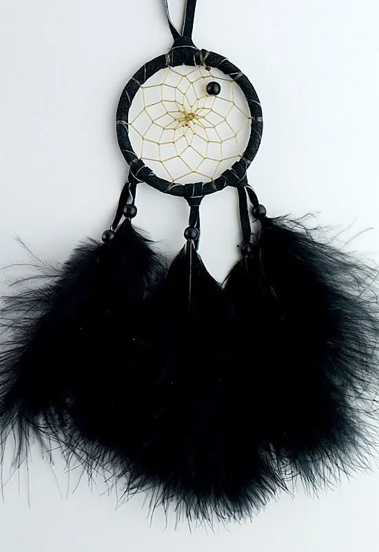 2" Natural Dream catcher w/ 6 Feathers