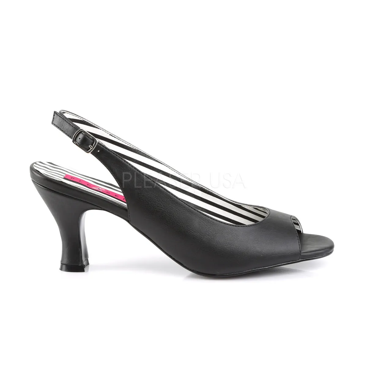 3 Inch Heel JENNA-02 Black Pu