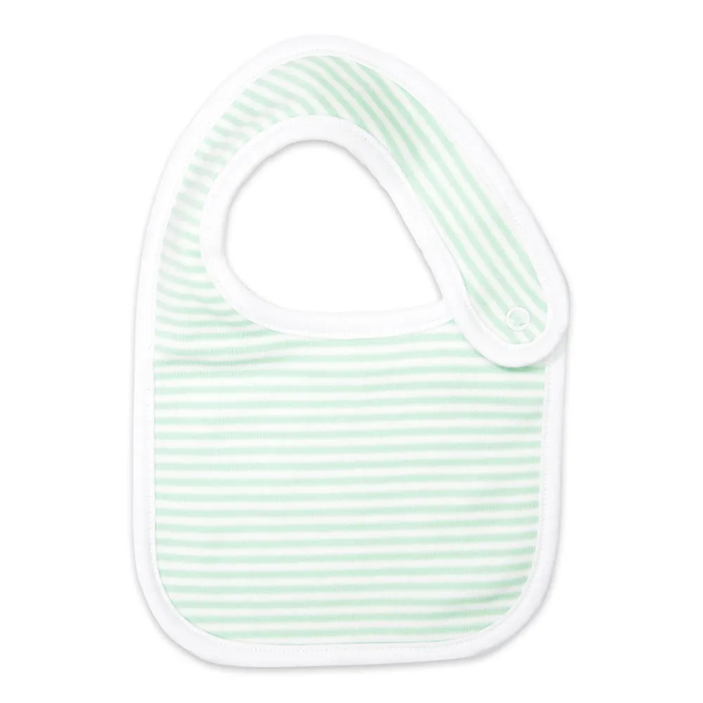 3-Pack Organic Cotton Blue Rainbow & Stripe Bib