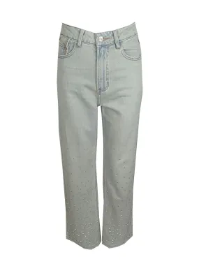 3240068 Loose Wide Leg Jeans *Light Blue