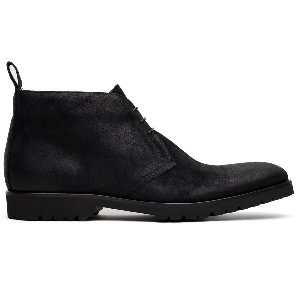 46-602-BLK REZZA Suede Calfskin Chukka Boot Black