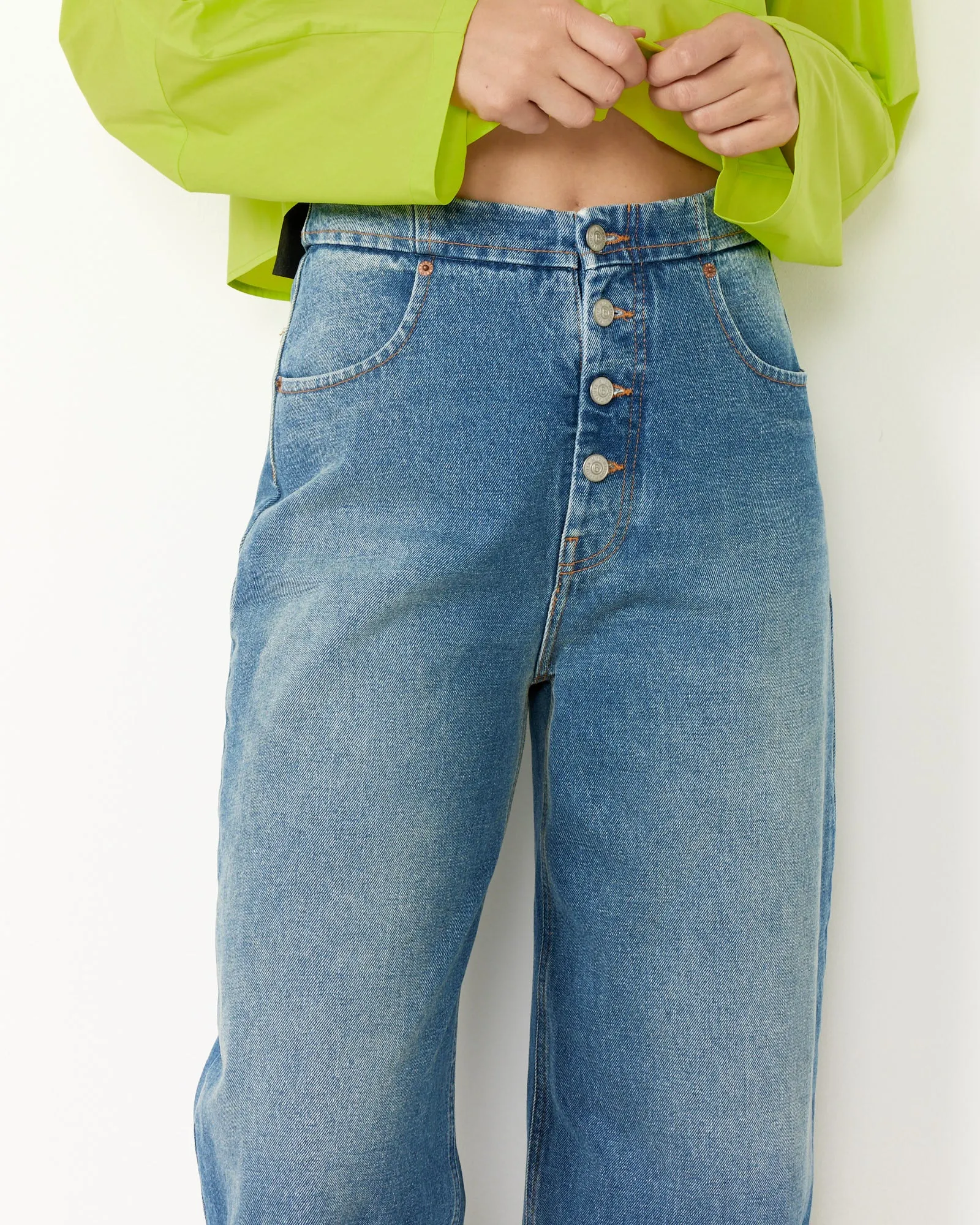 5 Pockets Denim Pant in Blue