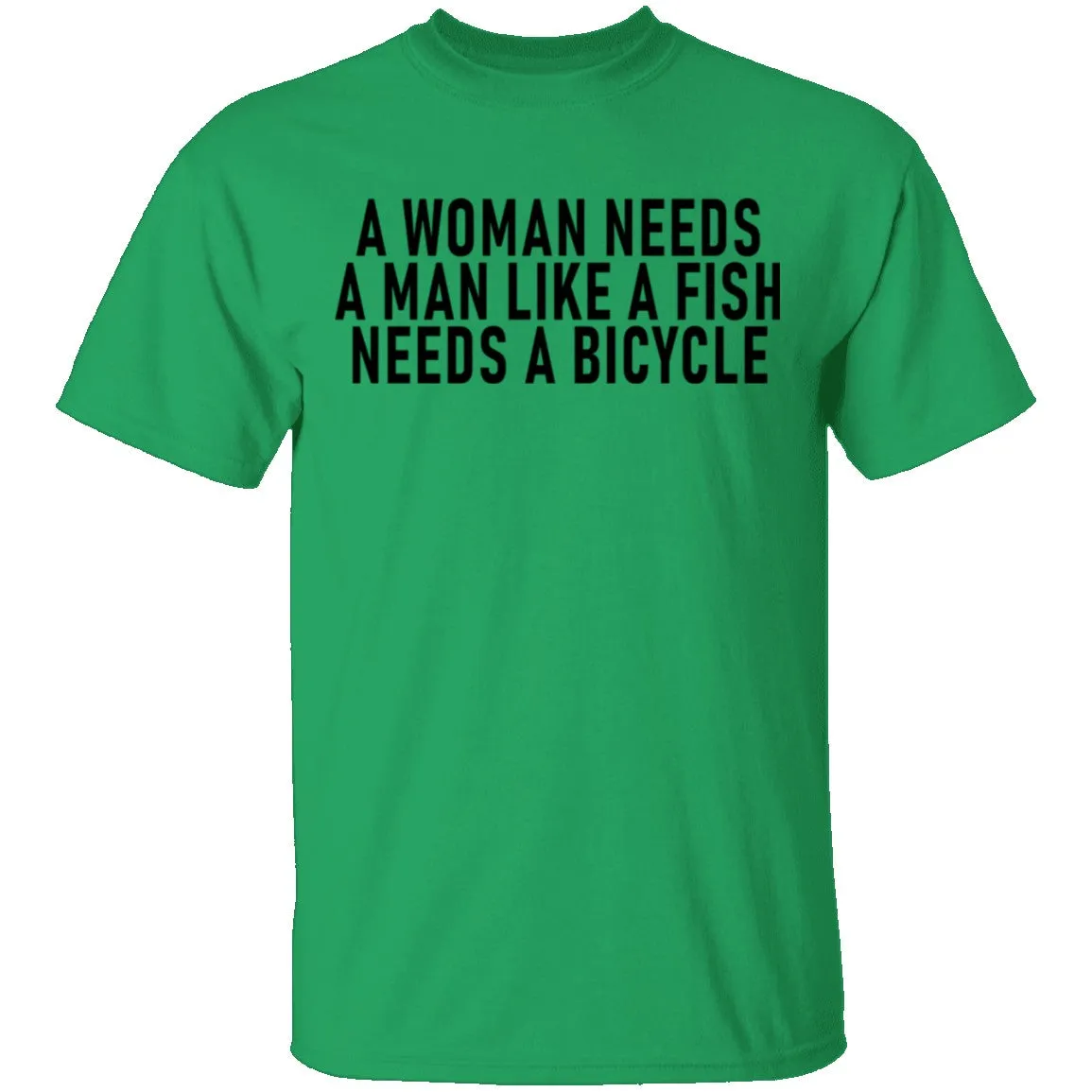 A Woman Needs A Man Like A Fish Needs A Bicycle T-Shirt