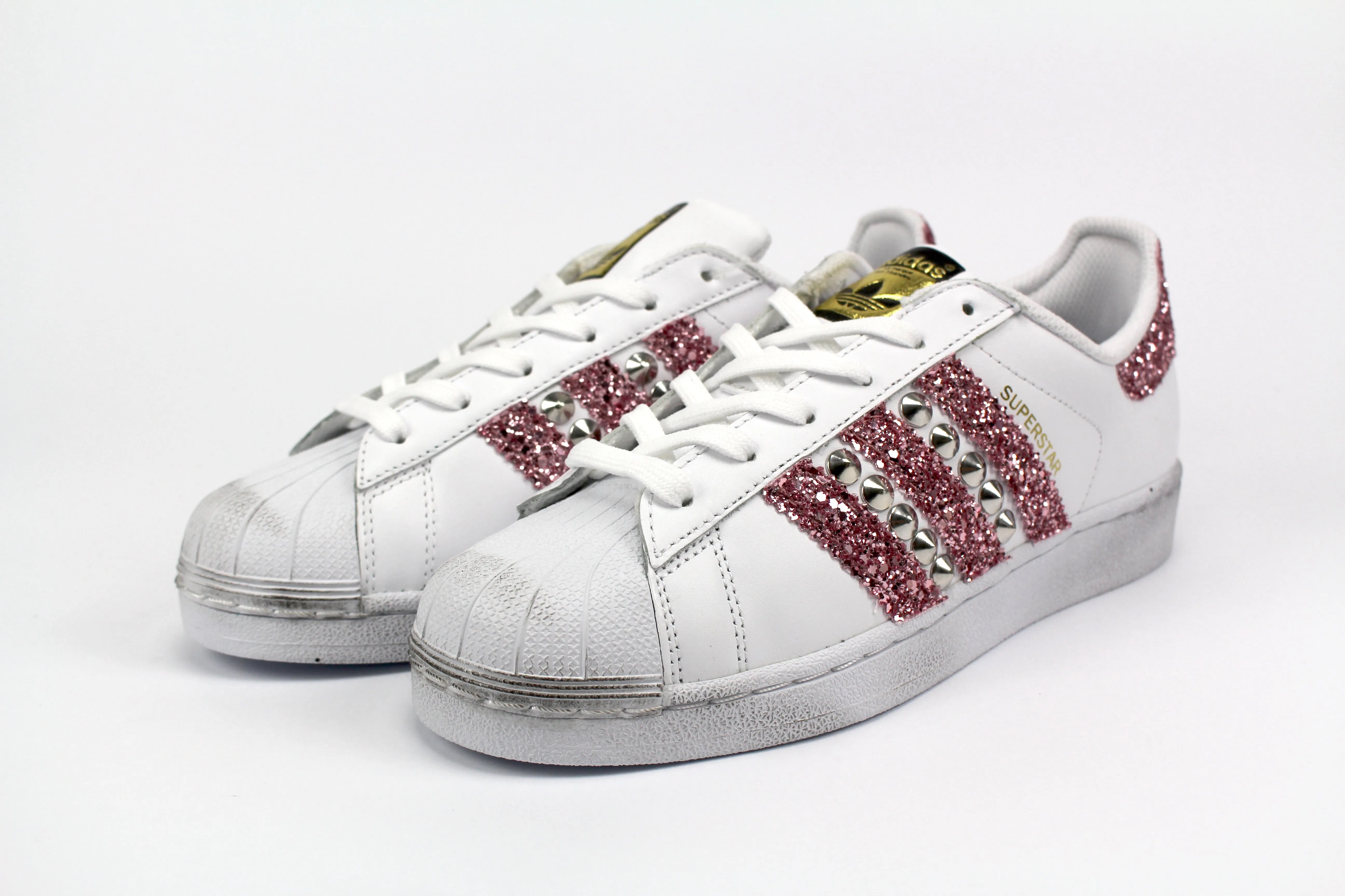 Adidas Superstar Pink Glitter e Borchie