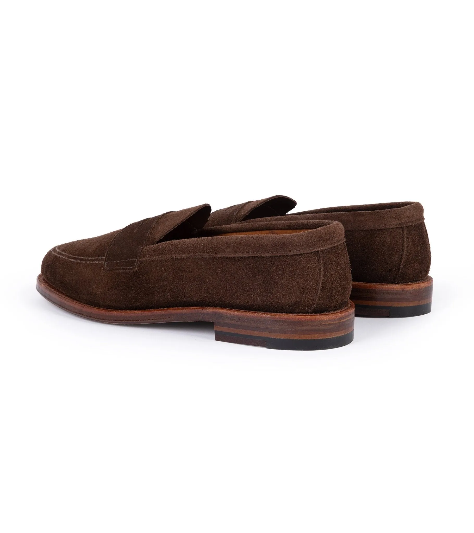 Alden Unlined Suede Penny Loafer: Dark Brown 5736F