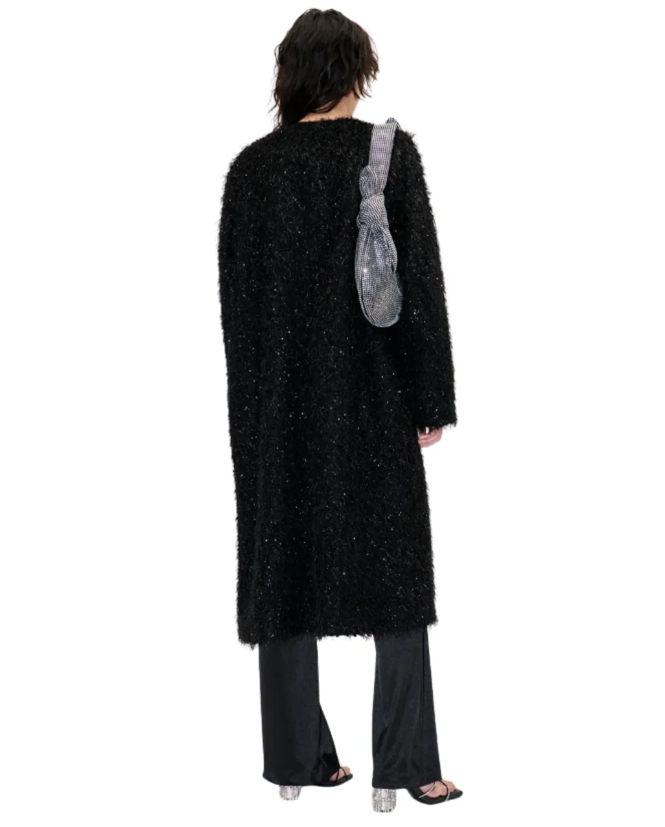 Alec Coat Fluffy Black