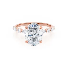 ALLURE - Oval Lab Diamond 18k Rose Gold Scatter Ring