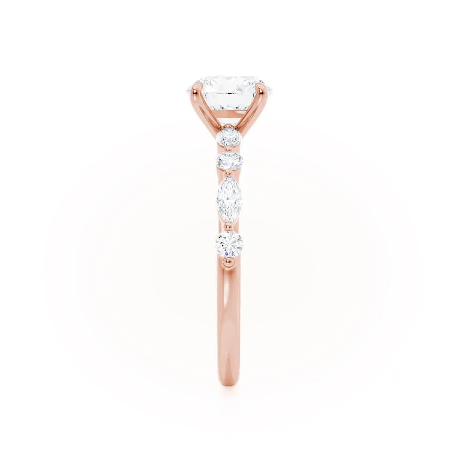 ALLURE - Oval Lab Diamond 18k Rose Gold Scatter Ring