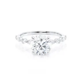 ALLURE - Round Moissanite Platinum Scatter Ring