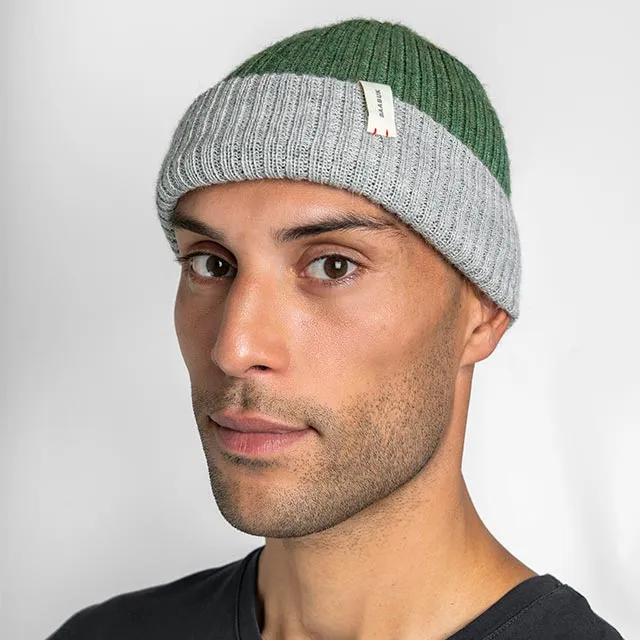 Alpaca Beanies - Reversible Green