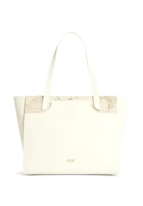 ALVIERO MARTINI 1° CLASSE Borsa Shopping Large White Cotton GU89-S407