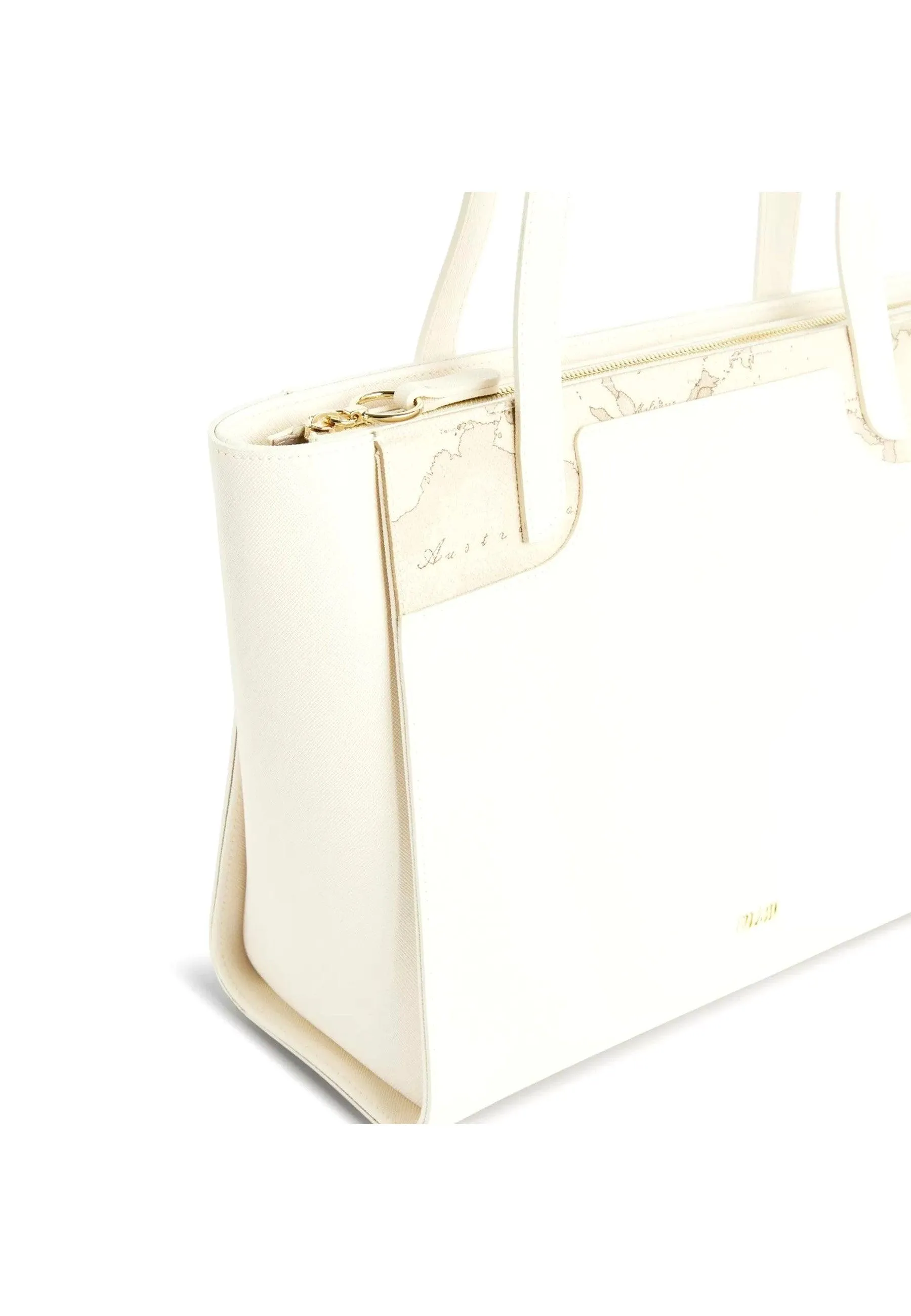 ALVIERO MARTINI 1° CLASSE Borsa Shopping Large White Cotton GU89-S407