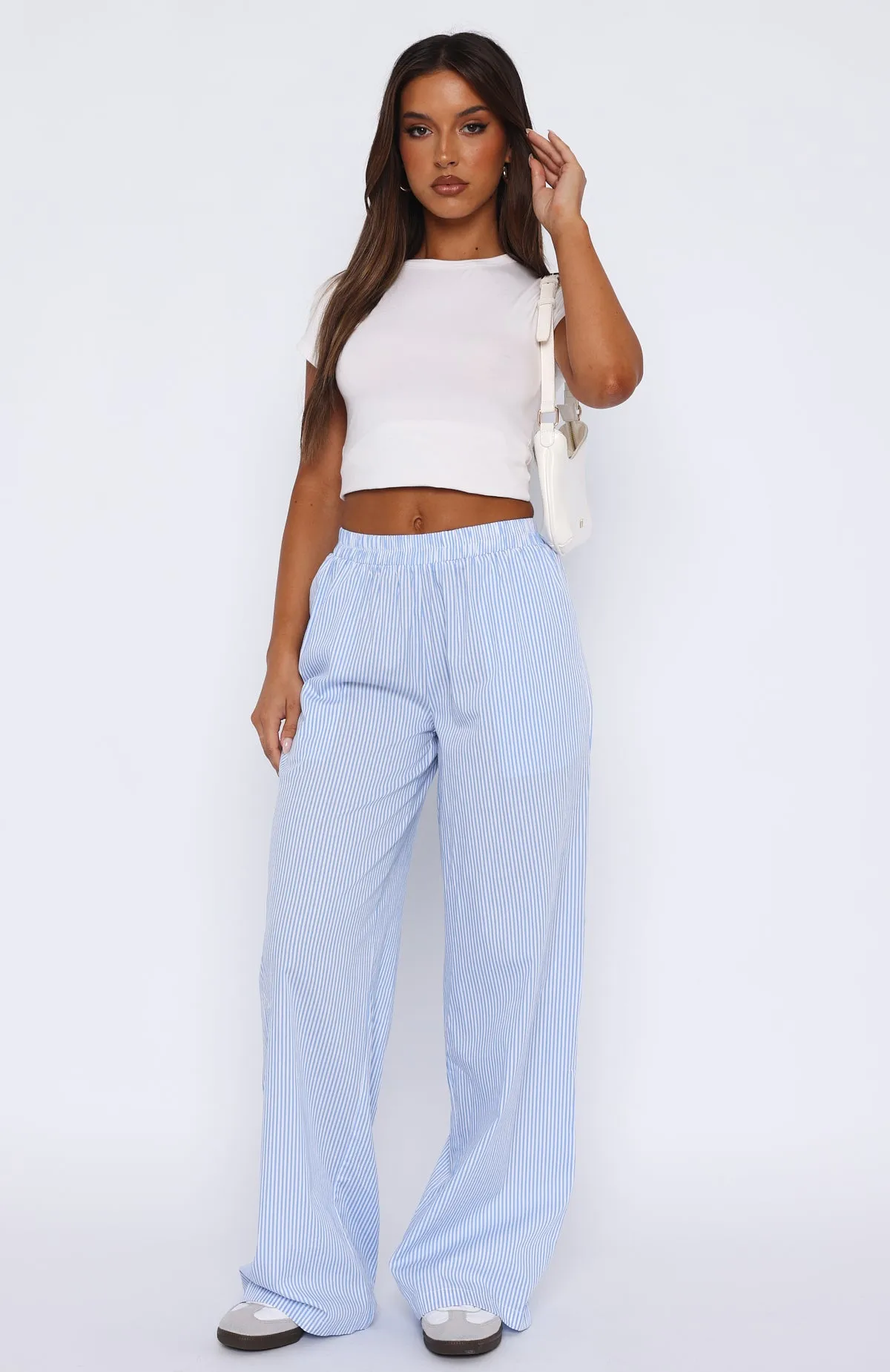 Always About Us Stripe Pants Light Blue