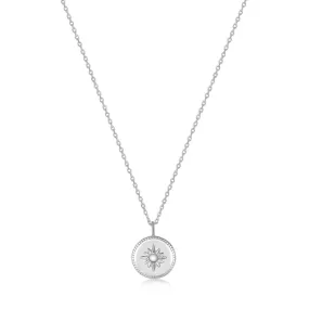 Ania Haie Silver Mother of Pearl Sun Pendant Necklace