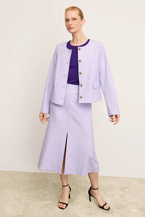 Aniya Jacket - Stretch Tweed :: Lilac/Ivory