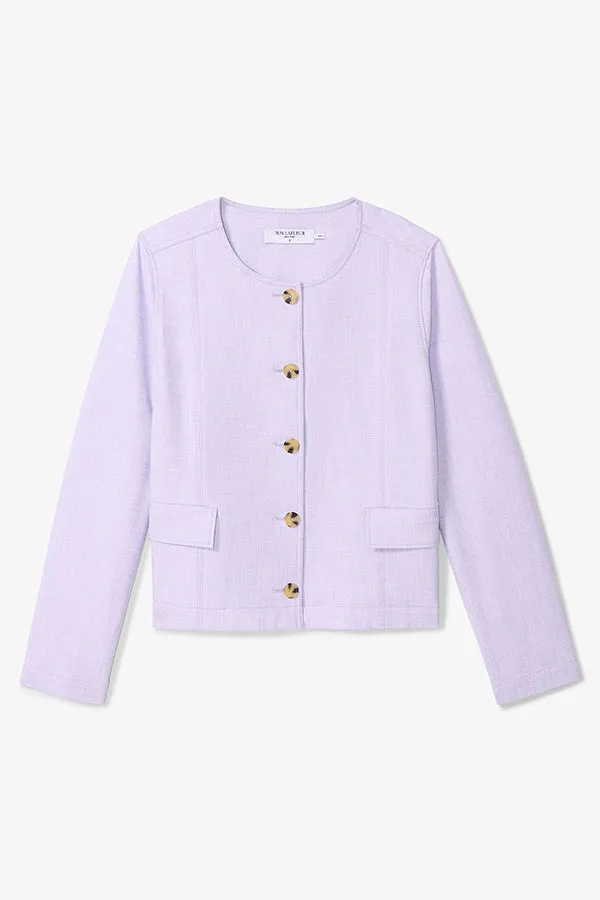 Aniya Jacket - Stretch Tweed :: Lilac/Ivory