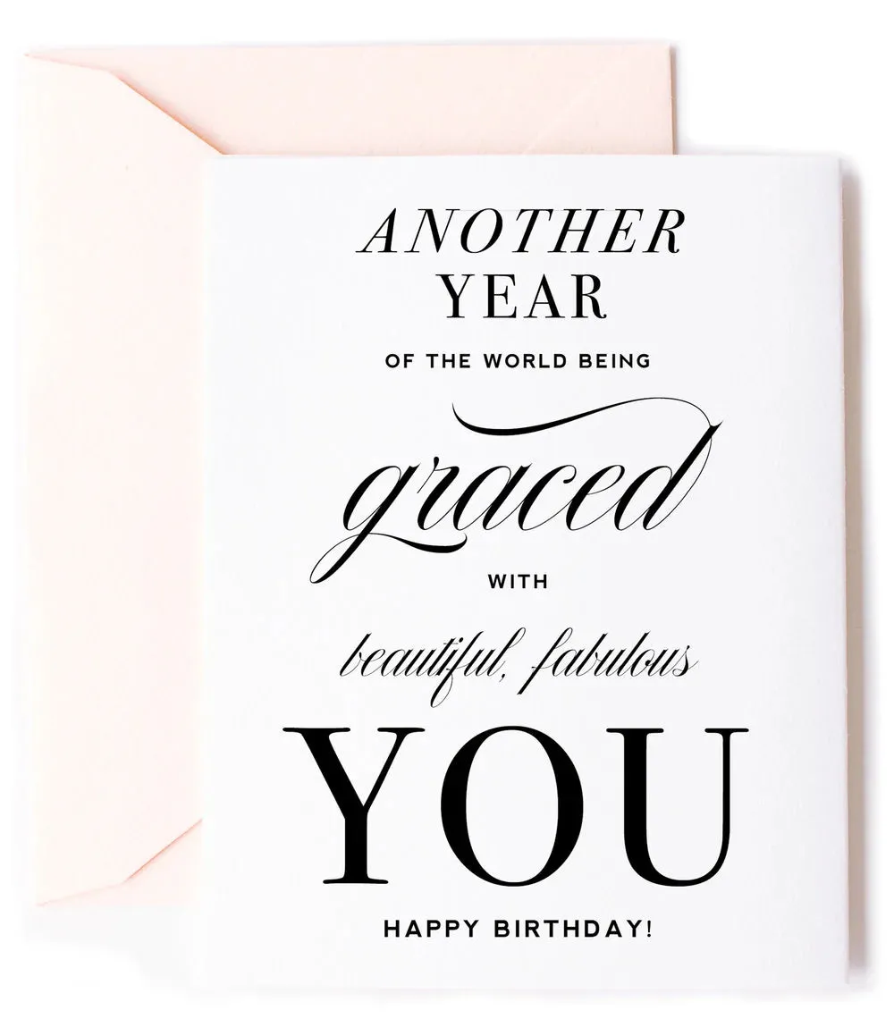 Another Year Graced, Inspirational Birthday Greeting Card