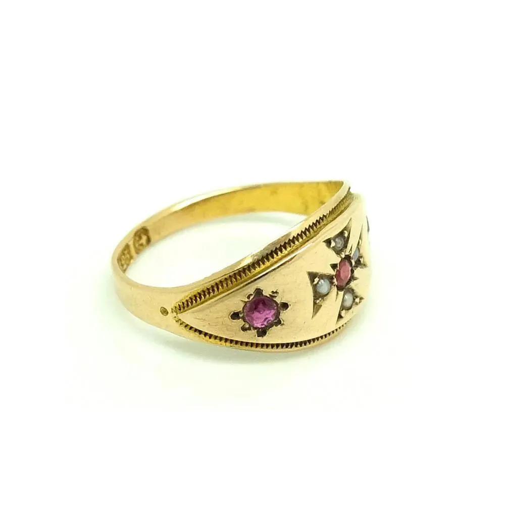 Antique Victorian Maltese 15ct Yellow Gold Pinky Ring