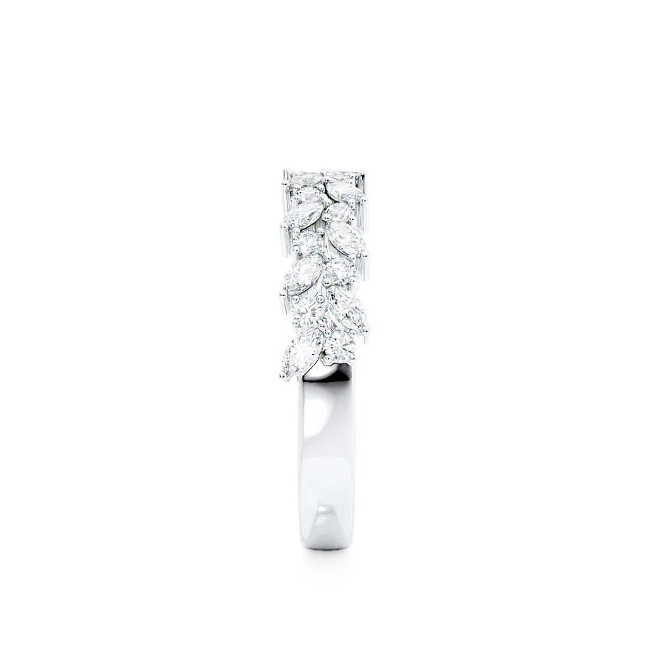 ARAYA - Lab Diamond Marquise Statement Eternity 18k White Gold