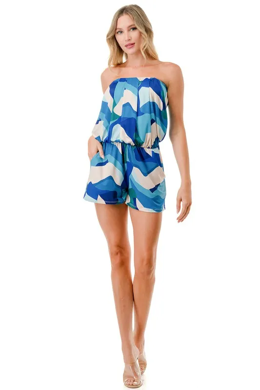 Ariella Tube Romper w/ Pockets