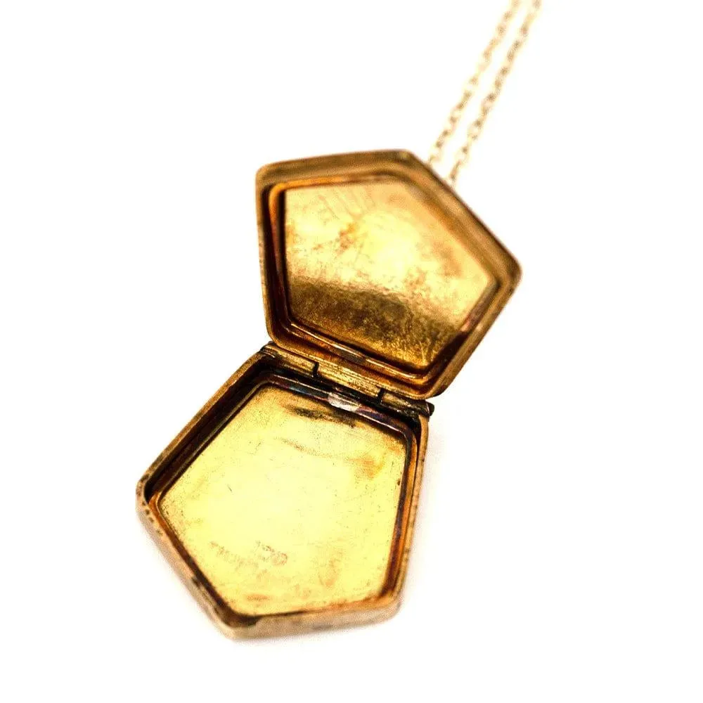 Art Deco 9ct Gold Locket Necklace