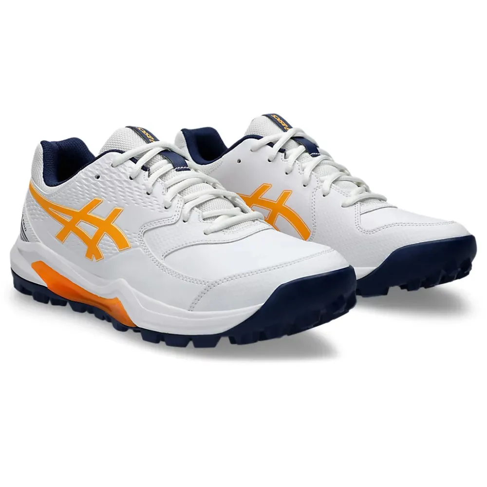 ASICS Men's Gel-Lethal Field 2 Cricket Shoe (White/Stadium Orange)