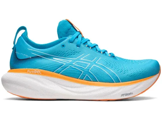 Asics Men's GEL-NIMBUS 25 Wide - ISLAND BLUE/SUN PEACH