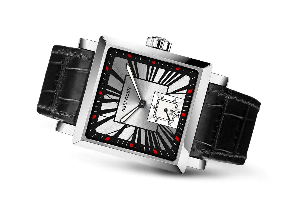 Automatic Self-wind Sapphire Mechanical Wristwatch with Calendar