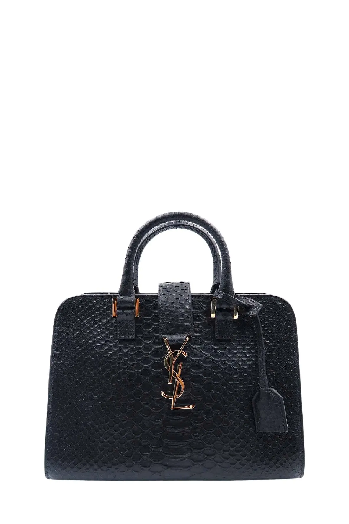 Baby Cabas Python Leather Black