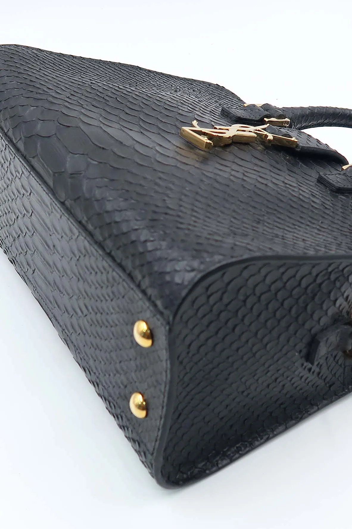 Baby Cabas Python Leather Black