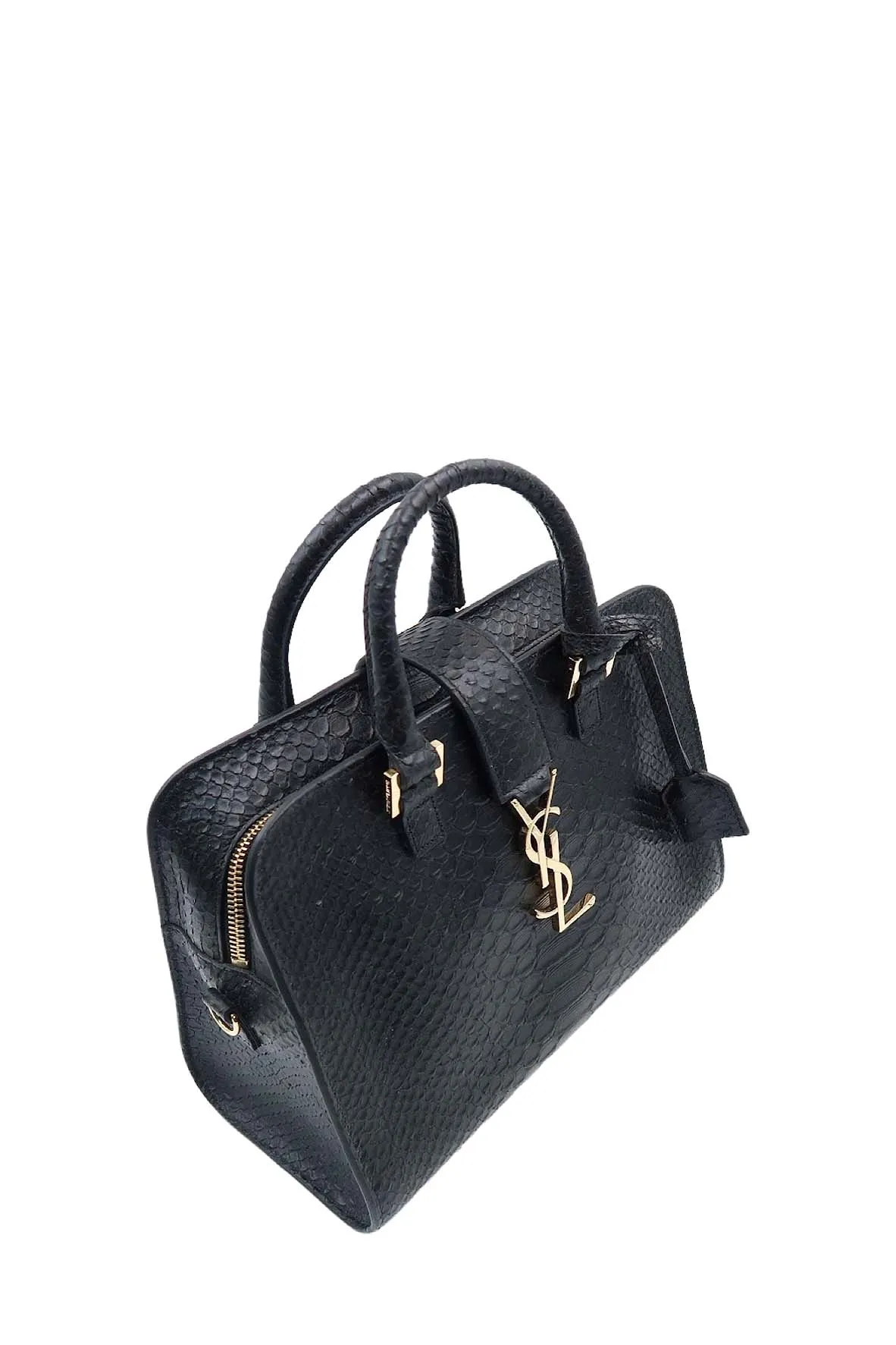 Baby Cabas Python Leather Black