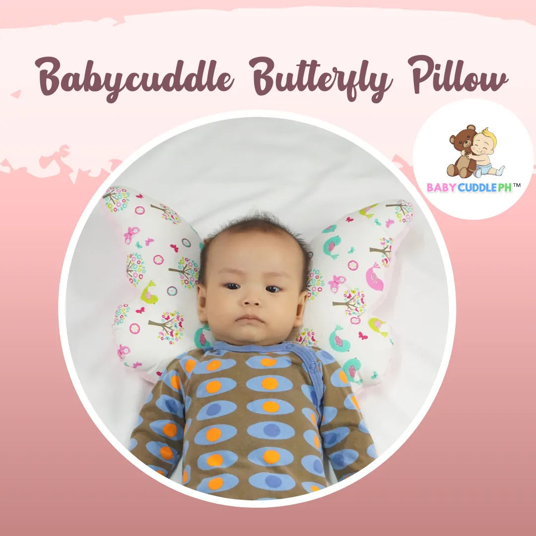 Babycuddle Butterfly Pillow - Big Pink Ribbons