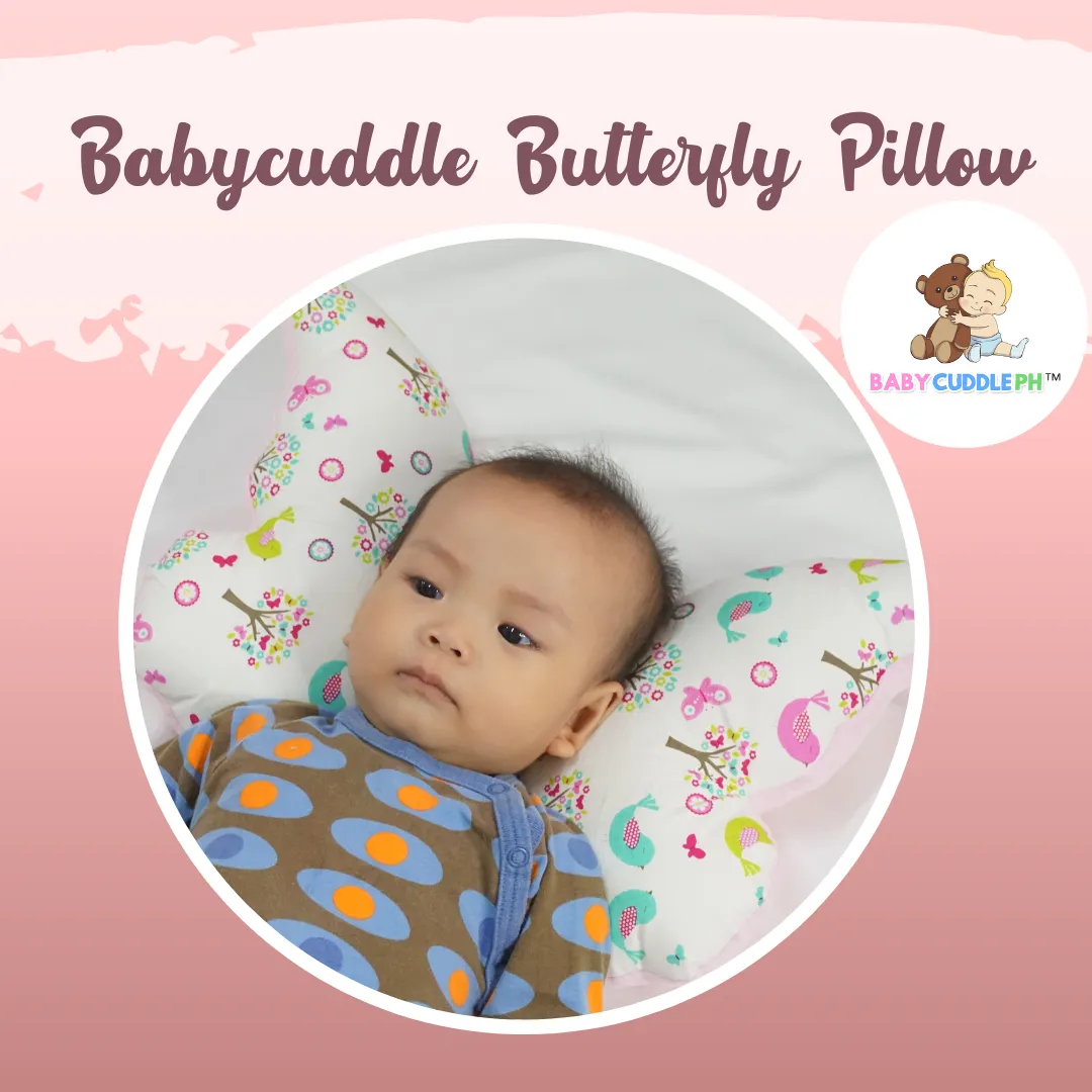 Babycuddle Butterfly Pillow - Big Pink Ribbons