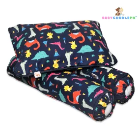 Babycuddleph Bolster Pillow Set Dino in Navy Blue